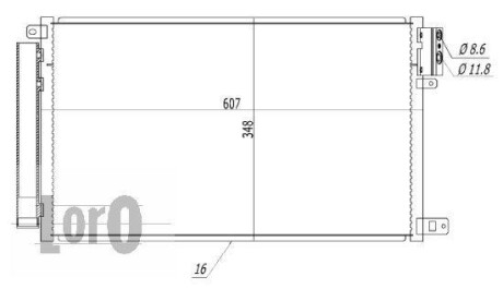 Радиатор кондиционера (Конденсатор) DEPO 016-016-0033