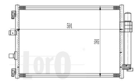 Радиатор кондиционера (Конденсатор) DEPO 017-016-0025