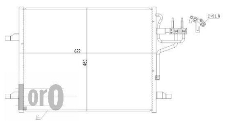 Радиатор кондиционера (Конденсатор) DEPO 017-016-0027