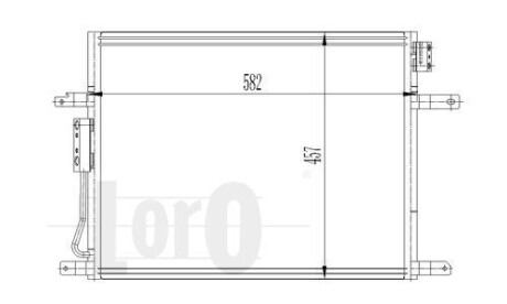 Радиатор кондиционера (Конденсатор) DEPO 023-016-0002