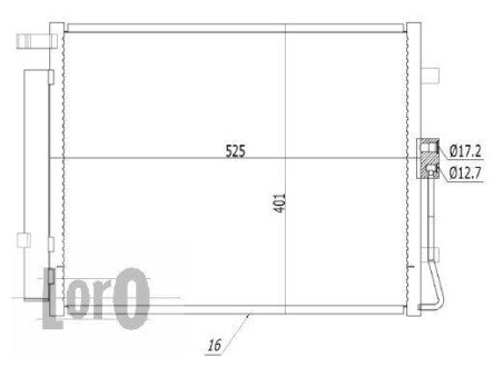 Радиатор кондиционера (Конденсатор) DEPO 024-016-0007