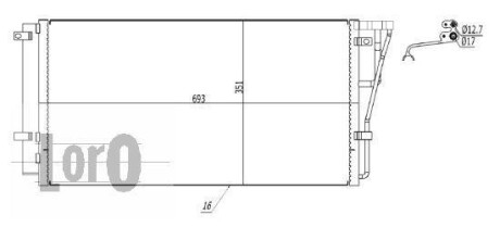 Радиатор кондиционера (Конденсатор) DEPO 024-016-0012