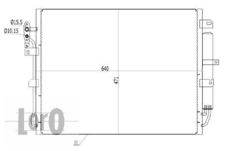 Радиатор кондиционера (Конденсатор) DEPO 027-016-0003