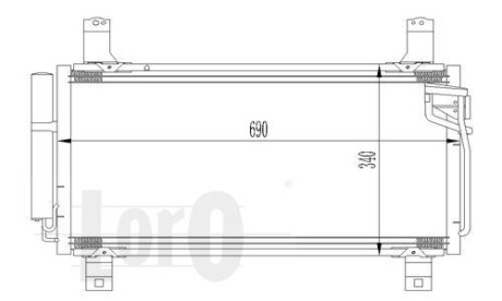 Радиатор кондиционера (Конденсатор) DEPO 030-016-0012