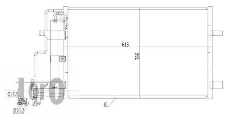 Радиатор кондиционера (Конденсатор) DEPO 030-016-0017