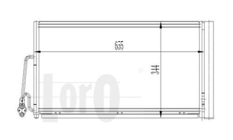 Радиатор кондиционера (Конденсатор) DEPO 032-016-0001