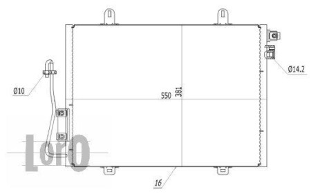 Радиатор кондиционера (Конденсатор) DEPO 032-016-0002