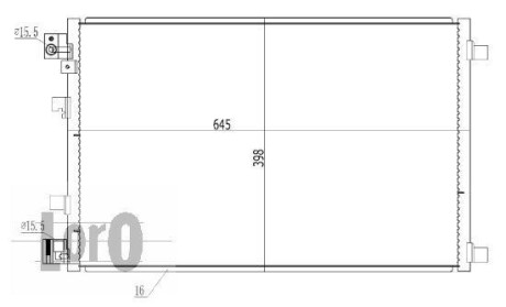 Радиатор кондиционера (Конденсатор) DEPO 035-016-0031