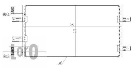 Радиатор кондиционера (Конденсатор) DEPO 037-016-0042