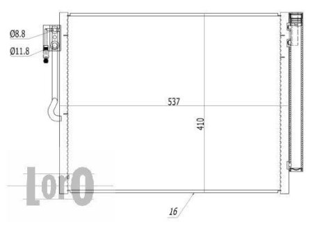 Радиатор кондиционера (Конденсатор) DEPO 037-016-0045
