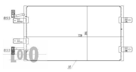 Радиатор кондиционера (Конденсатор) DEPO 037-016-0046