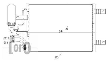 Радиатор кондиционера (Конденсатор) DEPO 037-016-0048