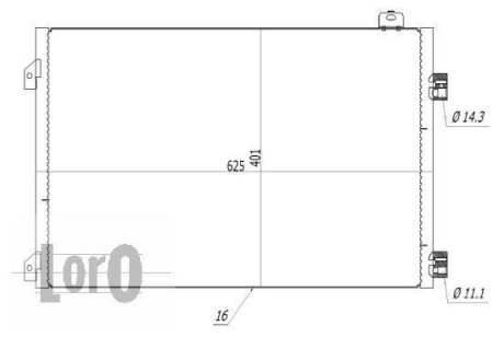 Радиатор кондиционера (Конденсатор) DEPO 042-016-0024