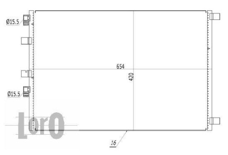 Радиатор кондиционера (Конденсатор) DEPO 042-016-0032