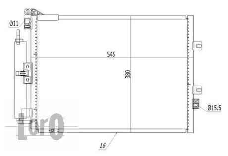 Радиатор кондиционера (Конденсатор) DEPO 042-016-0044