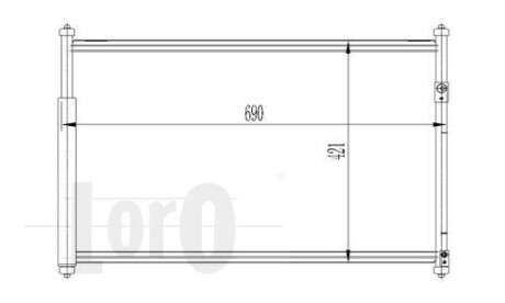 Радиатор кондиционера (Конденсатор) DEPO 050-016-0003