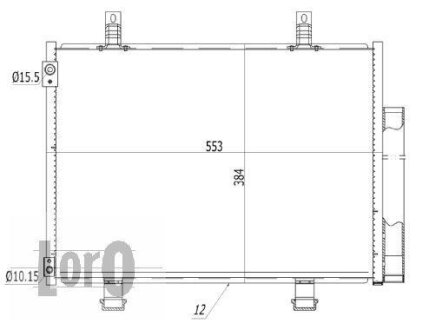 Радиатор кондиционера (Конденсатор) DEPO 050-016-0004