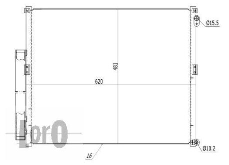 Радиатор кондиционера (Конденсатор) DEPO 051-016-0022