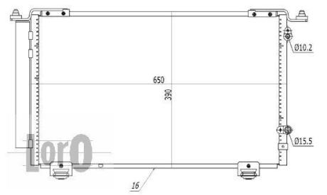 Радиатор кондиционера (Конденсатор) DEPO 051-016-0030