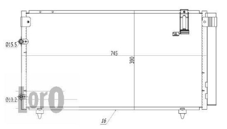 Радиатор кондиционера (Конденсатор) DEPO 051-016-0031