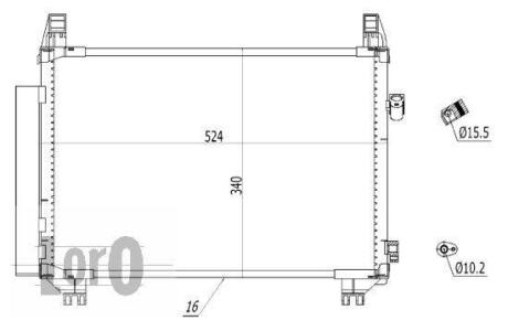 Радиатор кондиционера (Конденсатор) DEPO 051-016-0033