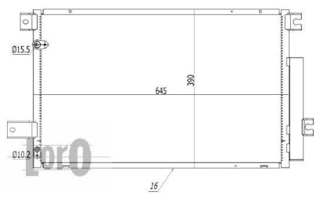 Радиатор кондиционера (Конденсатор) DEPO 051-016-0035