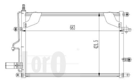 Радиатор кондиционера (Конденсатор) DEPO 052-016-0004