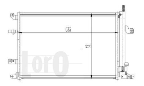 Радиатор кондиционера (Конденсатор) DEPO 052-016-0007