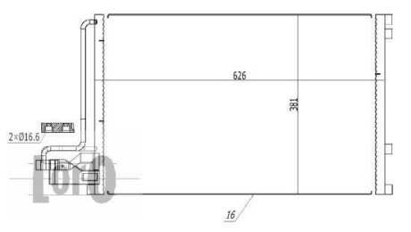 Радиатор кондиционера (Конденсатор) DEPO 052-016-0013