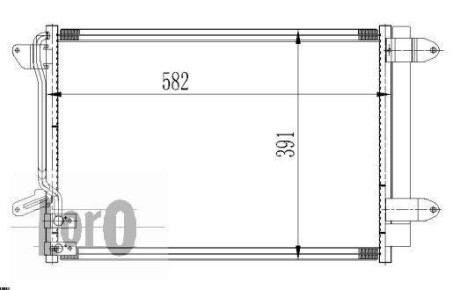 Радиатор кондиционера (Конденсатор) DEPO 053-016-0001