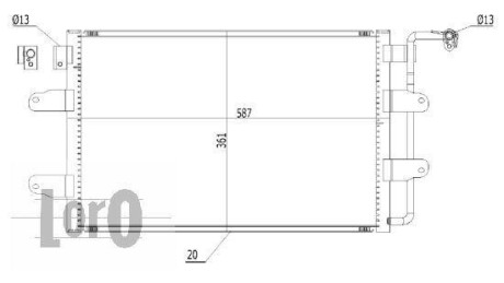 Радиатор кондиционера (Конденсатор) DEPO 053-016-0010