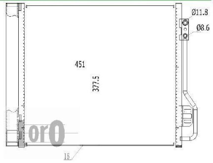 Радиатор кондиционера (Конденсатор) DEPO 054-016-0004