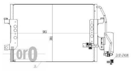 Радиатор кондиционера (Конденсатор) DEPO 054-016-0005