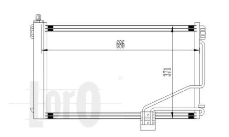 Радиатор кондиционера (Конденсатор) DEPO 054-016-0014