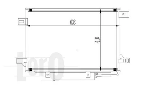 Радиатор кондиционера (Конденсатор) DEPO 054-016-0017