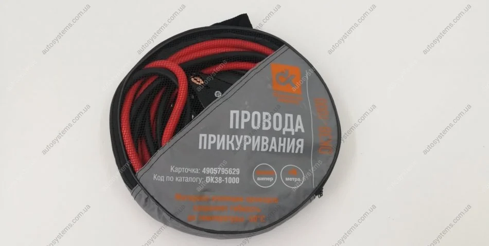 Аварийный кабель запуска 1000A (4м.) "Прикуриватель" Dk-Дорожная Карта 38/1000 (фото 1)