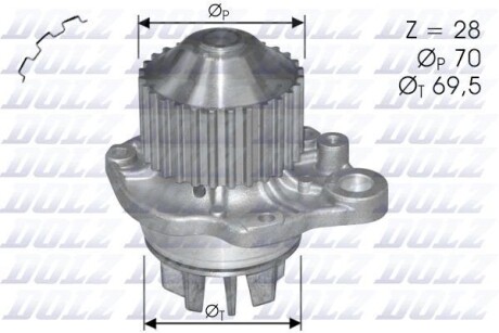 Помпа водяная DOLZ C121