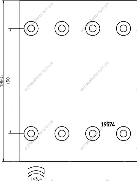 19574 STD BPW Накладки тормозные DON BC801S (фото 1)