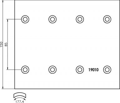 19010 STD DAF Накладки тормозные DON DF44451S (фото 1)
