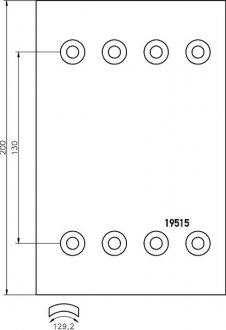 19515/19516 1рем. SAF Накладки тормозные DON SJ22231A (фото 1)
