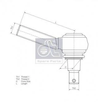 Наконечник рульової тяги DT 2.53155