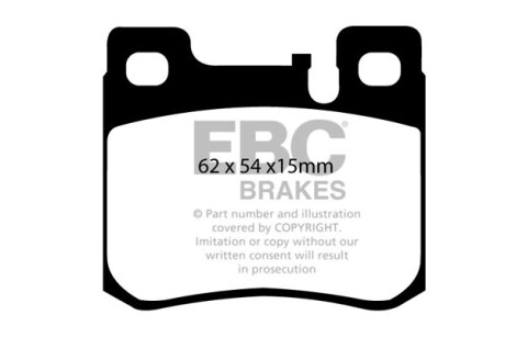 Тормозные колодки дисковые, комплект EBC DP1026