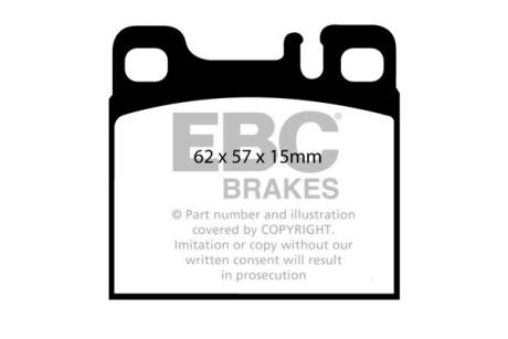 Тормозные колодки дисковые, комплект EBC DP1027