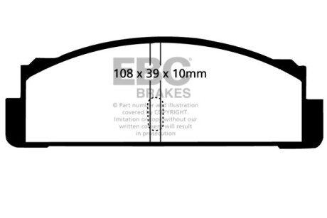 Тормозные колодки дисковые, комплект EBC DP130