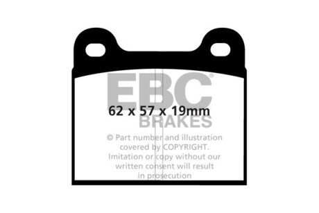 Тормозные колодки дисковые, комплект EBC DP185