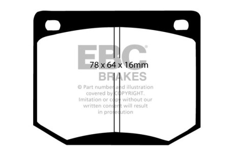 Тормозные колодки дисковые, комплект EBC DP216