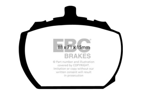 Тормозные колодки дисковые, комплект EBC DP240