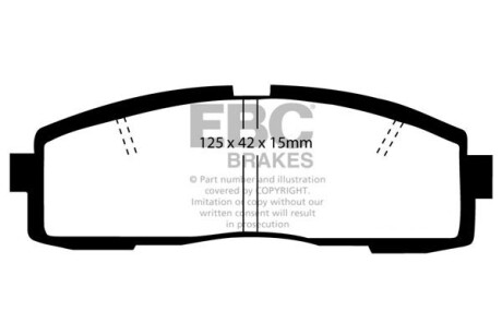 Тормозные колодки дисковые, комплект EBC DP2608/2
