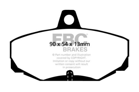 Тормозные колодки дисковые, комплект EBC DP2617