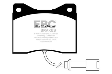Тормозные колодки дисковые, комплект EBC DP2753